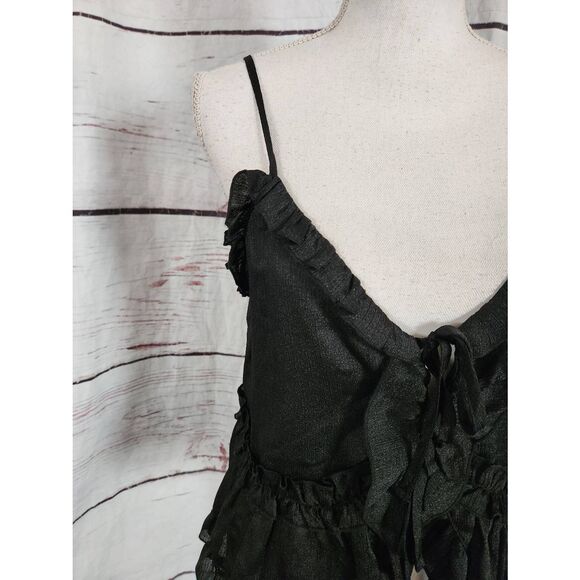 House of Harlow 1960 Ruffle Tie Front Cami Tank Size Medium - Picture 5 of 7
